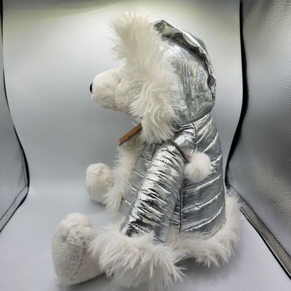 Bath & Body Works Igloo Polar Bear Plush 16" White With Silver Coat - Picture 7 of 13